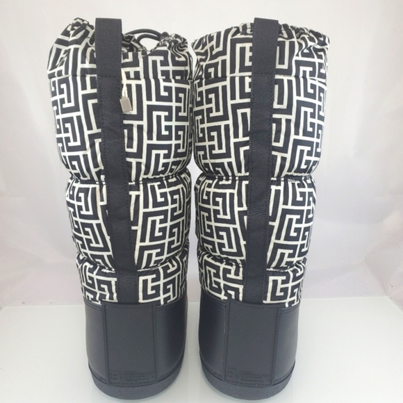 NWT$795 Balmain Monogram Logo Nylon Drawstring Ski Winter Boots Sz 5-7 - Picture 10 of 15